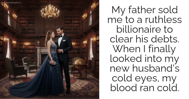 My father sold me to a ruthless billionaire to clear his debts. When I finally looked into my new husband's cold eyes, my blood ran cold.