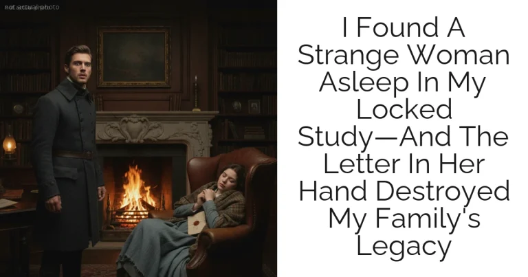 I Found A Strange Woman Asleep In My Locked Study—And The Letter In Her Hand Destroyed My Family's Legacy
