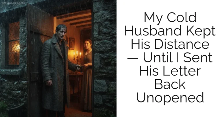 My Cold Husband Kept His Distance — Until I Sent His Letter Back Unopened