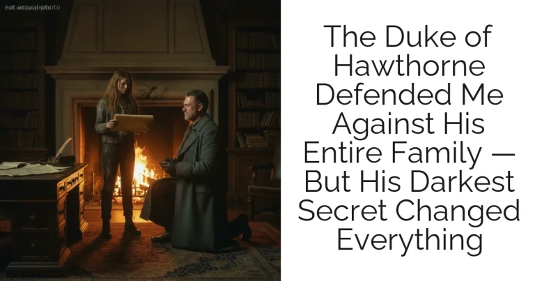 The Duke of Hawthorne Defended Me Against His Entire Family — But His Darkest Secret Changed Everything