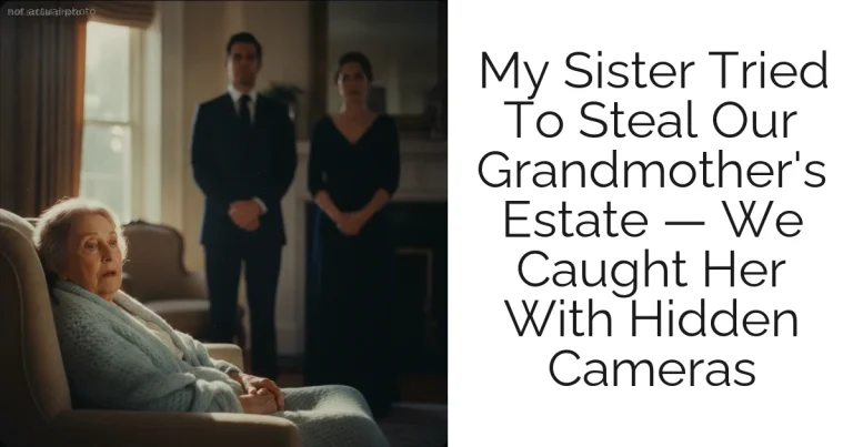 My Sister Tried To Steal Our Grandmother's Estate — We Caught Her With Hidden Cameras