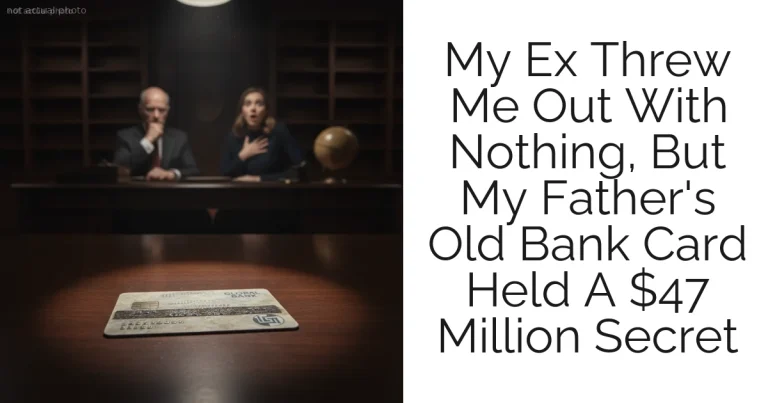 My Ex Threw Me Out With Nothing, But My Father's Old Bank Card Held A $47 Million Secret