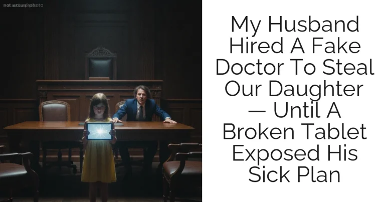 My Husband Hired A Fake Doctor To Steal Our Daughter — Until A Broken Tablet Exposed His Sick Plan