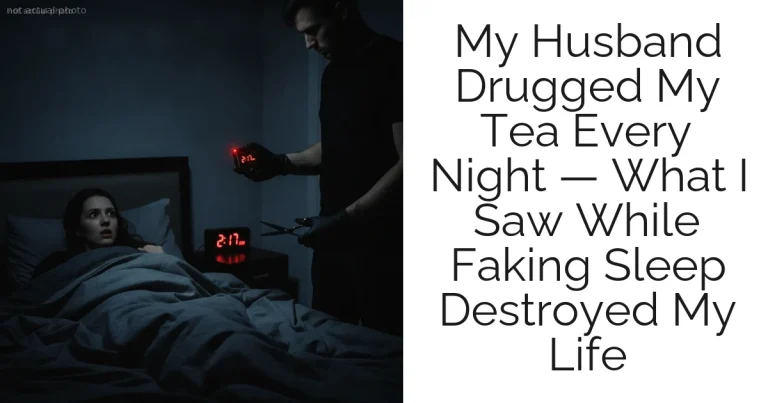 My Husband Drugged My Tea Every Night — What I Saw While Faking Sleep Destroyed My Life