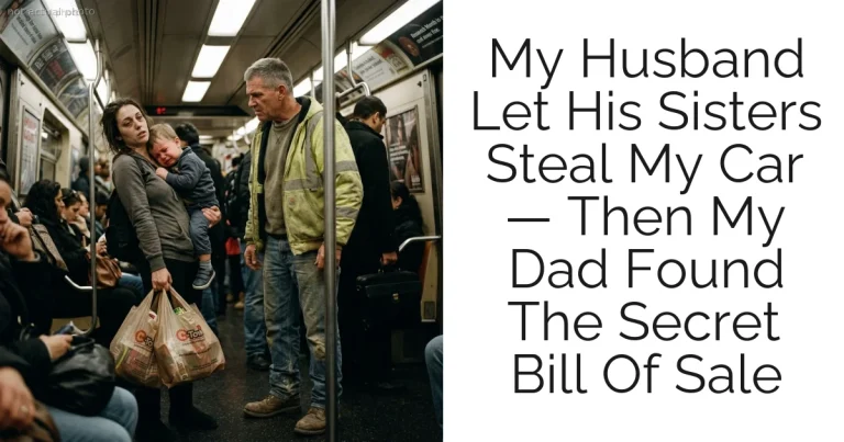 My Husband Let His Sisters Steal My Car — Then My Dad Found The Secret Bill Of Sale