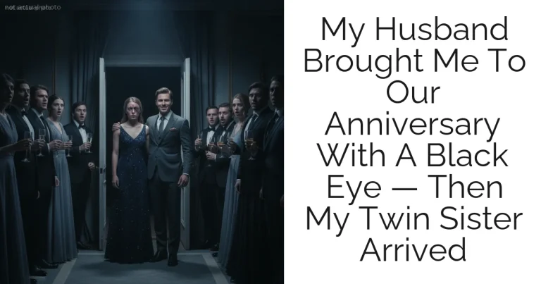 My Husband Brought Me To Our Anniversary With A Black Eye — Then My Twin Sister Arrived