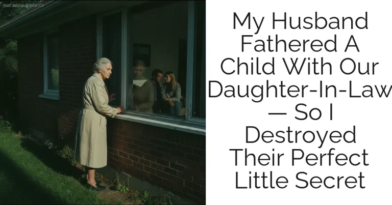 My Husband Fathered A Child With Our Daughter-In-Law — So I Destroyed Their Perfect Little Secret