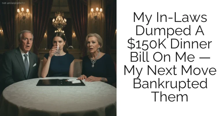 My In-Laws Dumped A $150K Dinner Bill On Me — My Next Move Bankrupted Them