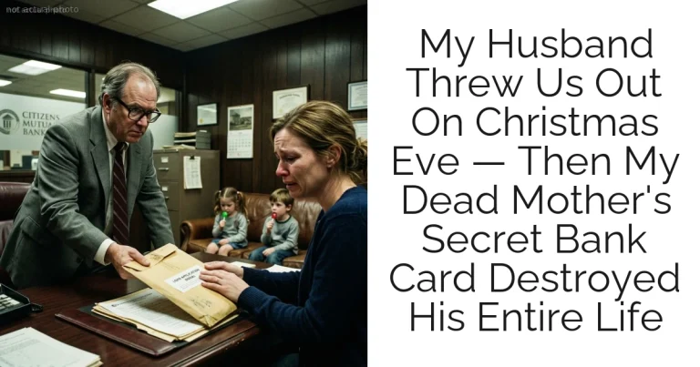 My Husband Threw Us Out On Christmas Eve — Then My Dead Mother's Secret Bank Card Destroyed His Entire Life