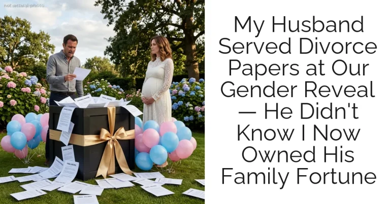 My Husband Served Divorce Papers at Our Gender Reveal — He Didn't Know I Now Owned His Family Fortune