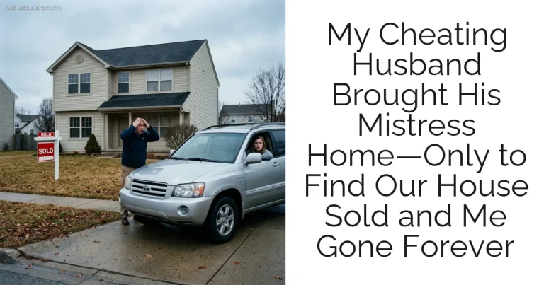 My Cheating Husband Brought His Mistress Home—Only to Find Our House Sold and Me Gone Forever