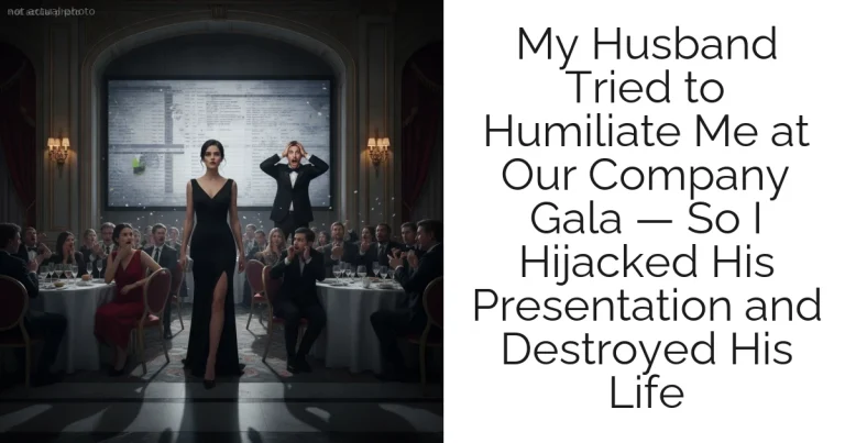 My Husband Tried to Humiliate Me at Our Company Gala — So I Hijacked His Presentation and Destroyed His Life