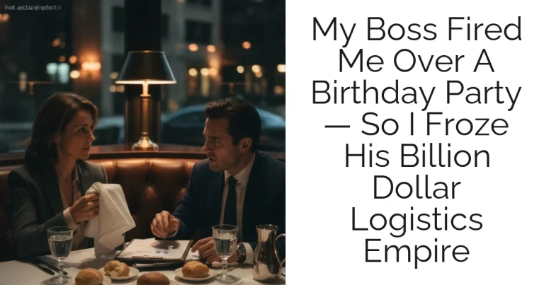 My Boss Fired Me Over A Birthday Party — So I Froze His Billion Dollar Logistics Empire