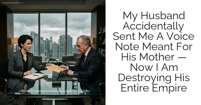 My Husband Accidentally Sent Me A Voice Note Meant For His Mother — Now I Am Destroying His Entire Empire