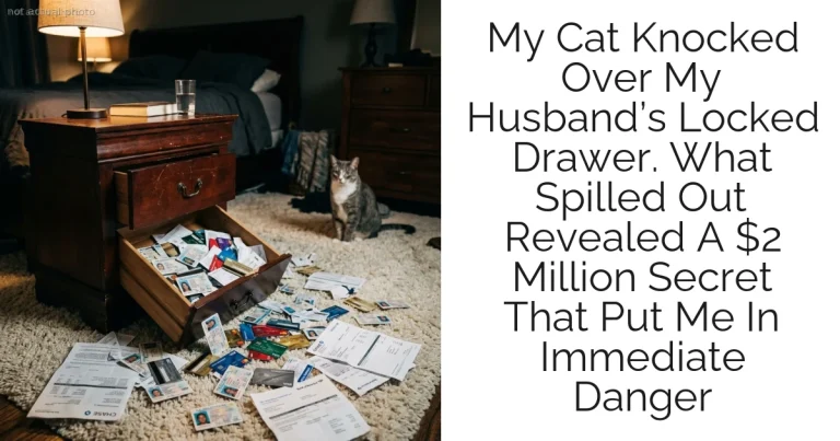 My Cat Knocked Over My Husband’s Locked Drawer. What Spilled Out Revealed A $2 Million Secret That Put Me In Immediate Danger