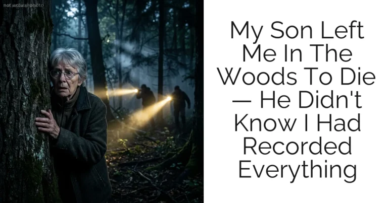 My Son Left Me In The Woods To Die — He Didn't Know I Had Recorded Everything
