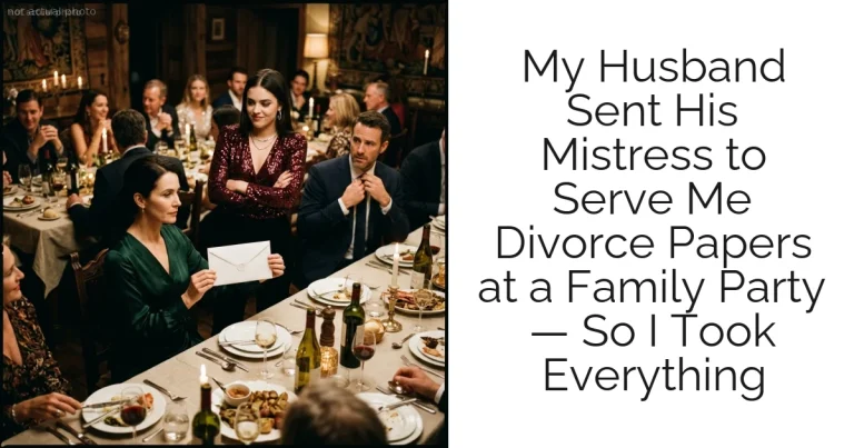 My Husband Sent His Mistress to Serve Me Divorce Papers at a Family Party — So I Took Everything