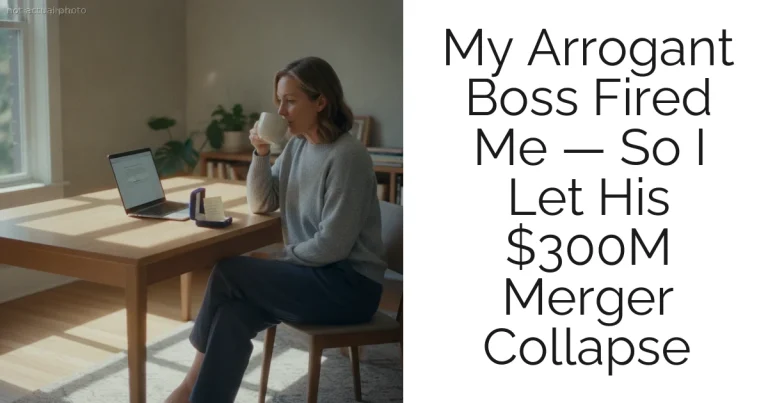 My Arrogant Boss Fired Me — So I Let His $300M Merger Collapse