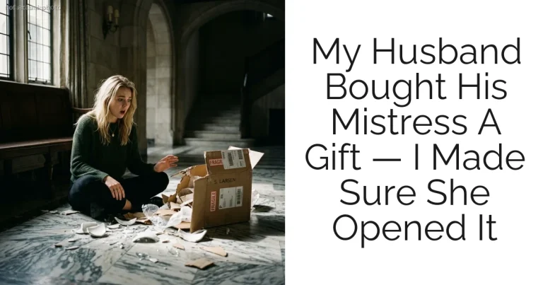My Husband Bought His Mistress A Gift — I Made Sure She Opened It