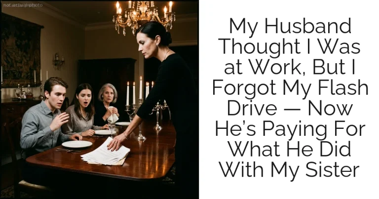 My Husband Thought I Was at Work, But I Forgot My Flash Drive — Now He’s Paying For What He Did With My Sister