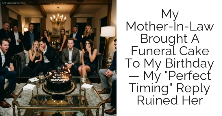 My Mother-In-Law Brought A Funeral Cake To My Birthday — My "Perfect Timing" Reply Ruined Her