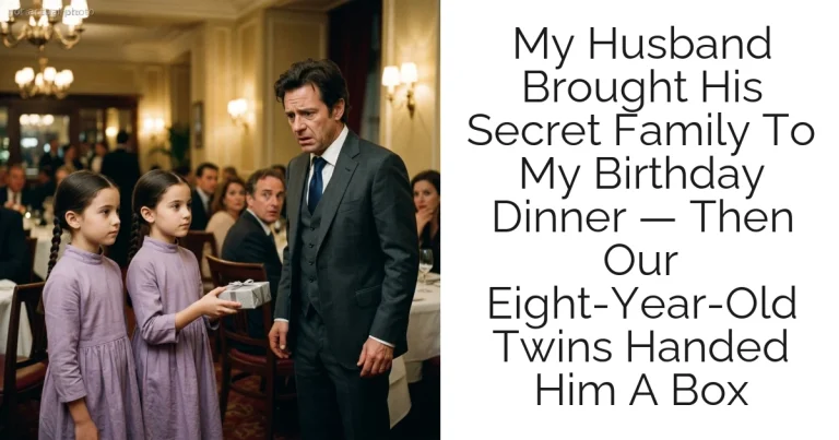 My Husband Brought His Secret Family To My Birthday Dinner — Then Our Eight-Year-Old Twins Handed Him A Box