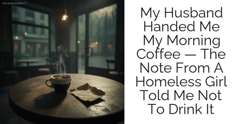 My Husband Handed Me My Morning Coffee — The Note From A Homeless Girl Told Me Not To Drink It