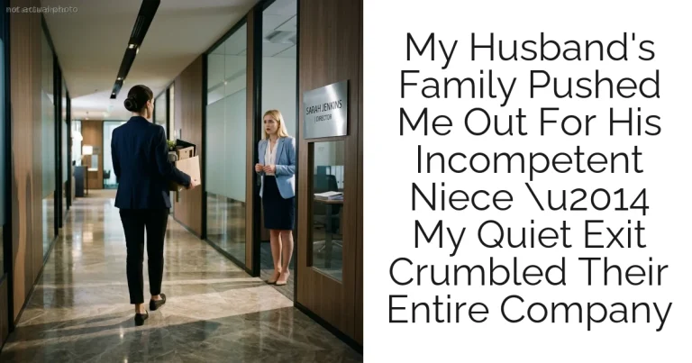 My Husband's Family Pushed Me Out For His Incompetent Niece u2014 My Quiet Exit Crumbled Their Entire Company