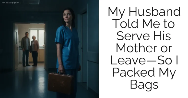 My Husband Told Me to Serve His Mother or Leave—So I Packed My Bags