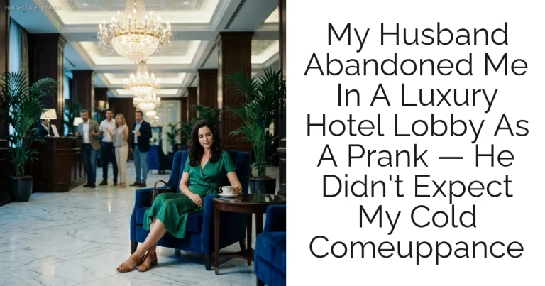 My Husband Abandoned Me In A Luxury Hotel Lobby As A Prank — He Didn't Expect My Cold Comeuppance