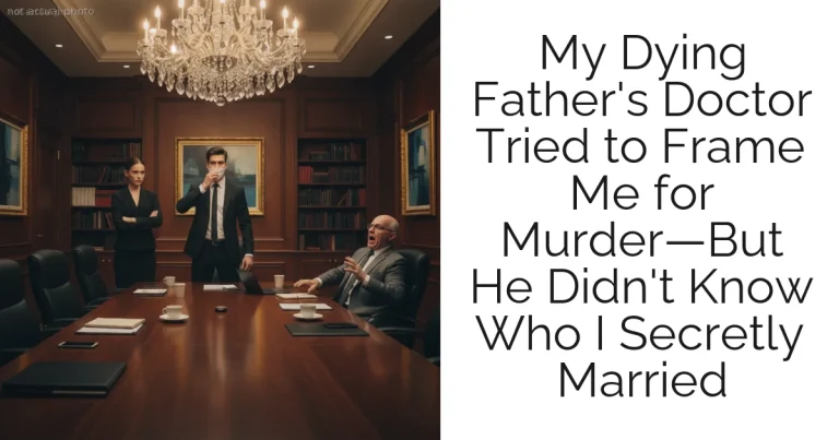 My Dying Father's Doctor Tried to Frame Me for Murder—But He Didn't Know Who I Secretly Married