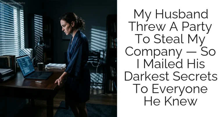 My Husband Threw A Party To Steal My Company — So I Mailed His Darkest Secrets To Everyone He Knew
