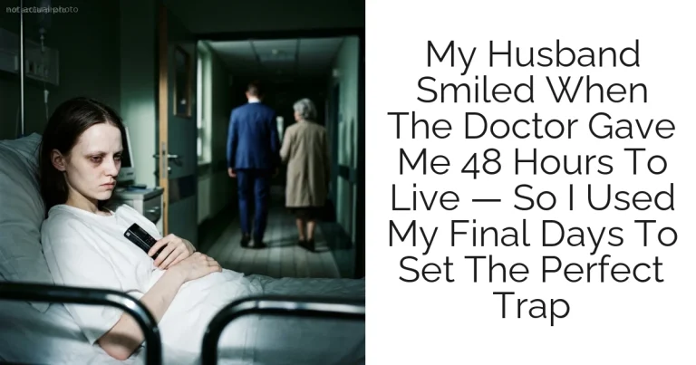 My Husband Smiled When The Doctor Gave Me 48 Hours To Live — So I Used My Final Days To Set The Perfect Trap