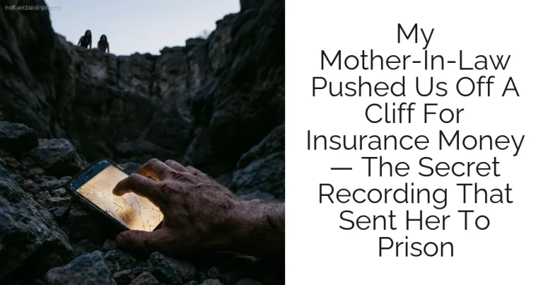My Mother-In-Law Pushed Us Off A Cliff For Insurance Money — The Secret Recording That Sent Her To Prison