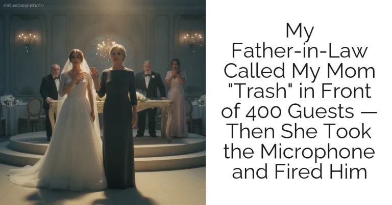 My Father-in-Law Called My Mom "Trash" in Front of 400 Guests — Then She Took the Microphone and Fired Him