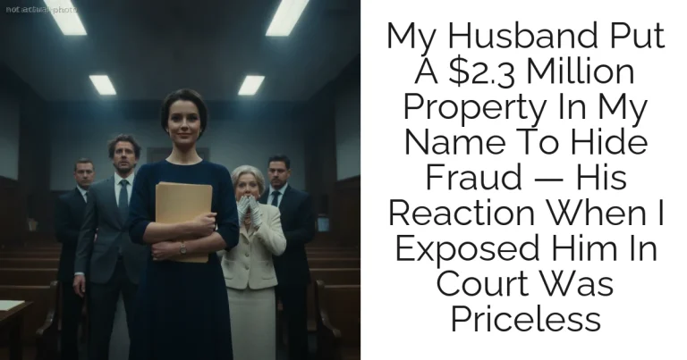 My Husband Put A $2.3 Million Property In My Name To Hide Fraud — His Reaction When I Exposed Him In Court Was Priceless