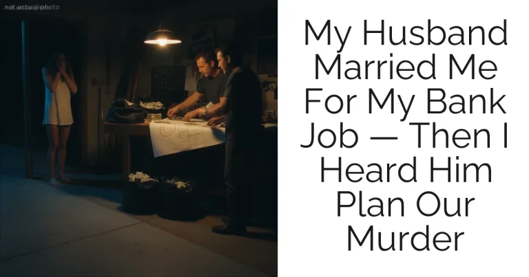 My Husband Married Me For My Bank Job — Then I Heard Him Plan Our Murder