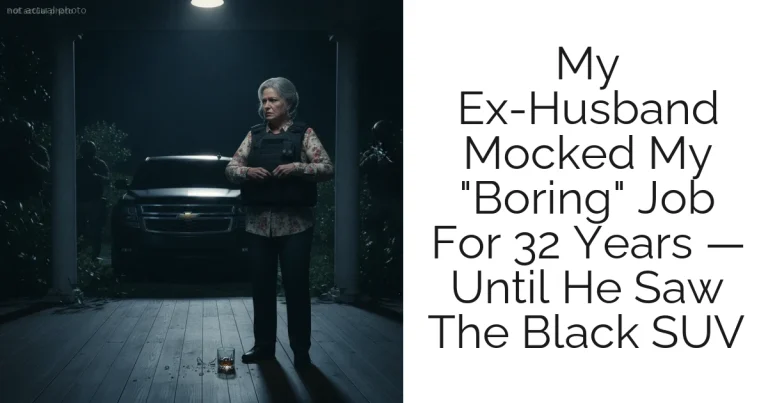 My Ex-Husband Mocked My "Boring" Job For 32 Years — Until He Saw The Black SUV