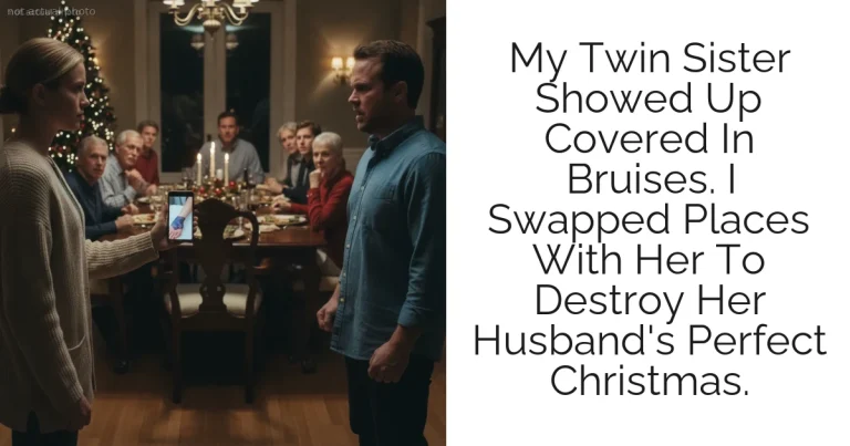 My Twin Sister Showed Up Covered In Bruises. I Swapped Places With Her To Destroy Her Husband's Perfect Christmas.