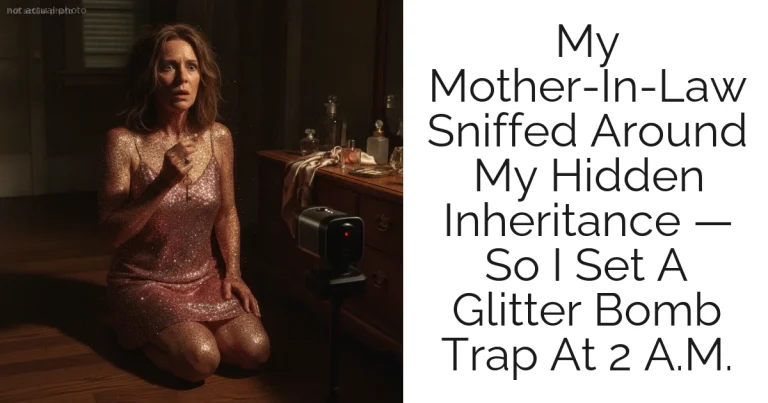 My Mother-In-Law Sniffed Around My Hidden Inheritance — So I Set A Glitter Bomb Trap At 2 A.M.