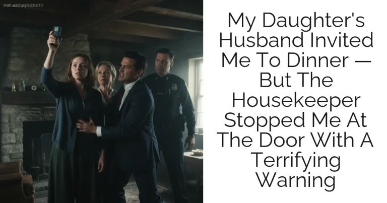 My Daughter's Husband Invited Me To Dinner — But The Housekeeper Stopped Me At The Door With A Terrifying Warning