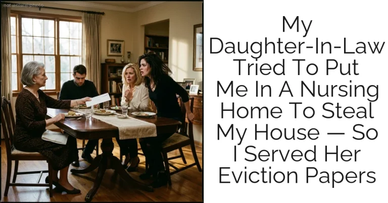 My Daughter-In-Law Tried To Put Me In A Nursing Home To Steal My House — So I Served Her Eviction Papers