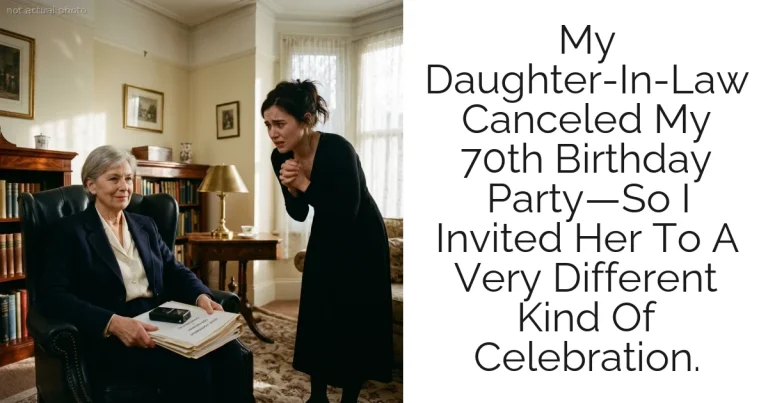 My Daughter-In-Law Canceled My 70th Birthday Party—So I Invited Her To A Very Different Kind Of Celebration.