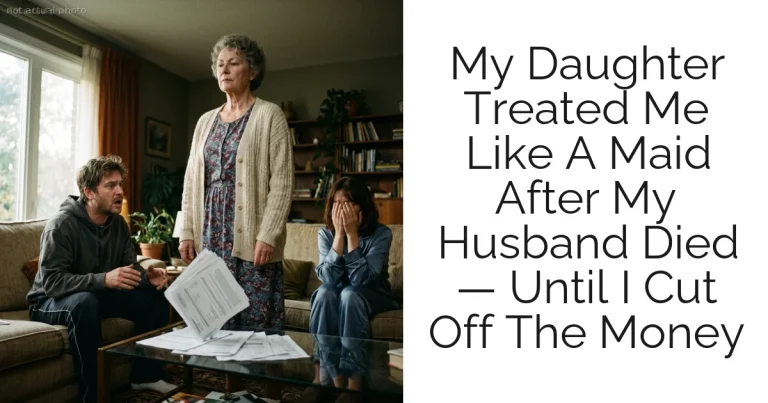My Daughter Treated Me Like A Maid After My Husband Died — Until I Cut Off The Money