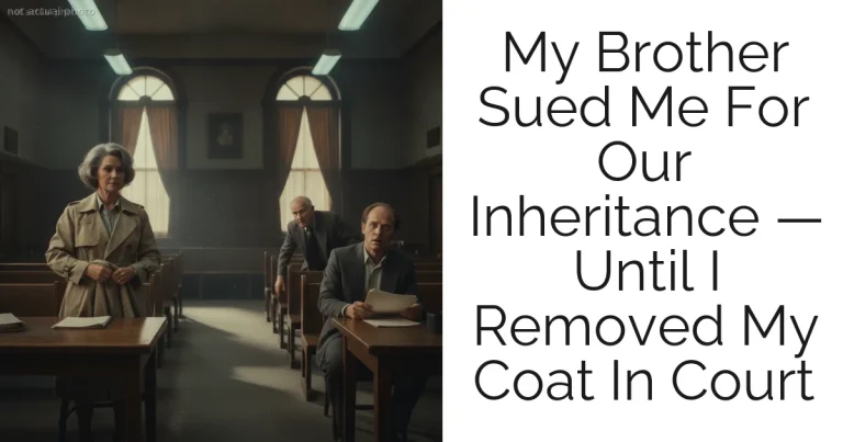 My Brother Sued Me For Our Inheritance — Until I Removed My Coat In Court
