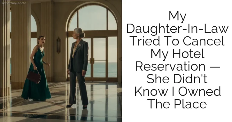 My Daughter-In-Law Tried To Cancel My Hotel Reservation — She Didn't Know I Owned The Place