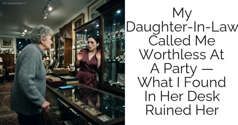 My Daughter-In-Law Called Me Worthless At A Party — What I Found In Her Desk Ruined Her