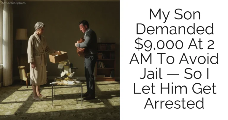 My Son Demanded $9,000 At 2 AM To Avoid Jail — So I Let Him Get Arrested