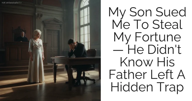 My Son Sued Me To Steal My Fortune — He Didn't Know His Father Left A Hidden Trap