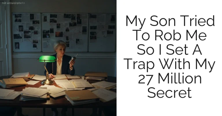 My Son Tried To Rob Me So I Set A Trap With My 27 Million Secret